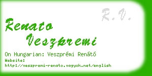 renato veszpremi business card