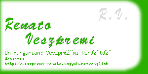 renato veszpremi business card